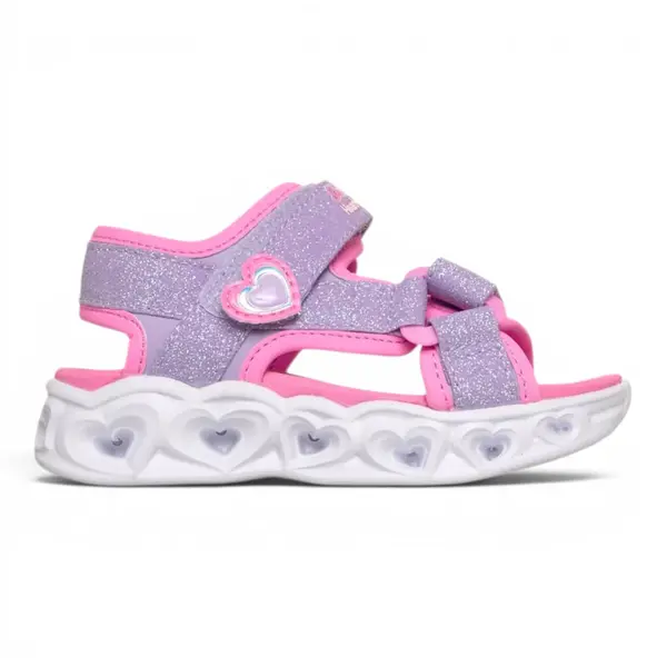 303114N-LVPK Heart Lights Sandals Sugar dječje sandale ljubičasto-roze – Skechers