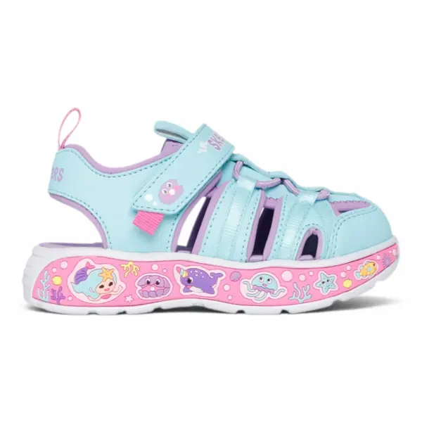 Play Scene Splash Cute Crew dječje sandale tirkizno-ljubičaste – Skechers