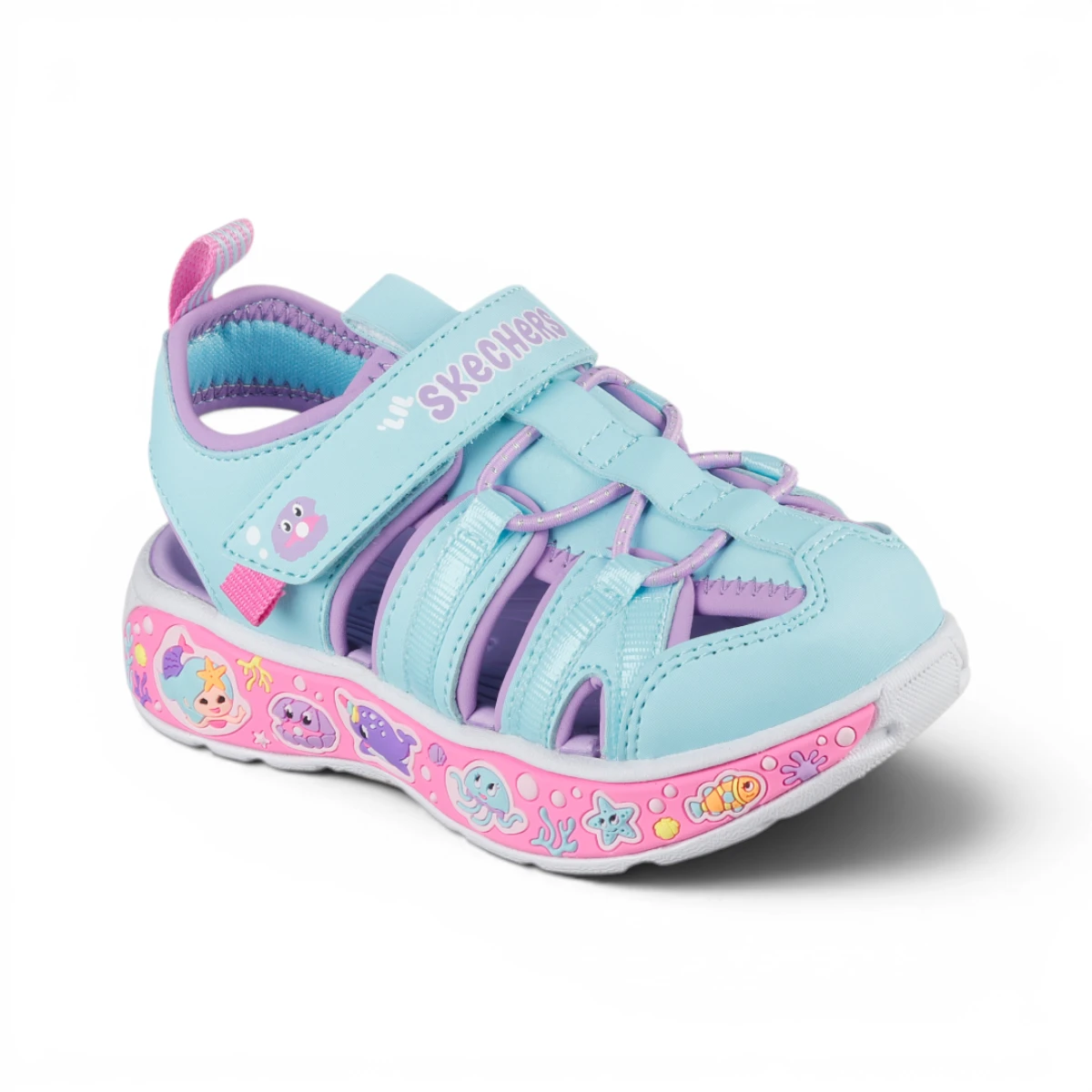303162N-TQLV Play Scene Splash Cute Crew dječje sandale tirkizno-ljubičaste – Skechers
