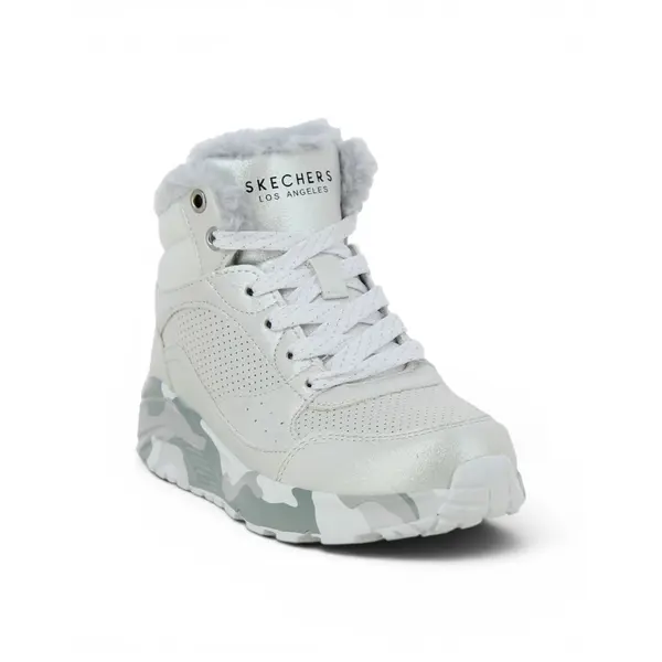 310485L-SLGY UNO Lite Camo Daze dječje gležnjače srebrno-sive – Skechers
