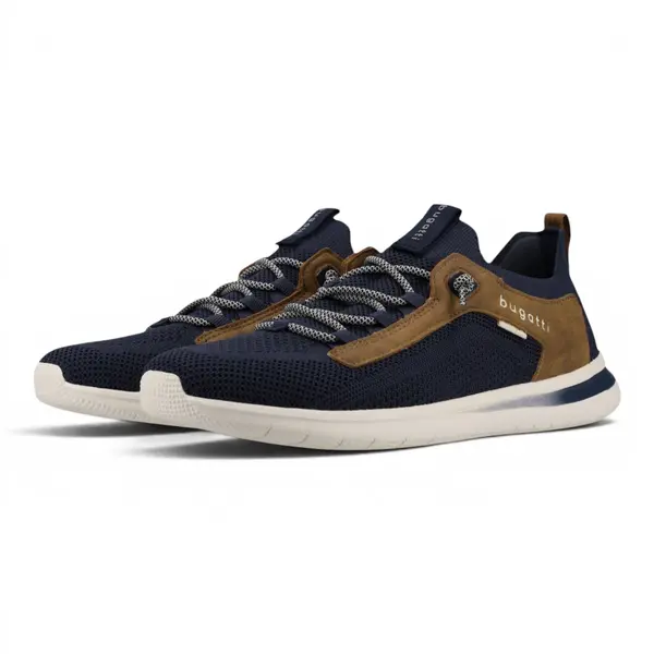 321AWO626950-4163 Bugatti Tenisice Dark Blue Cognac