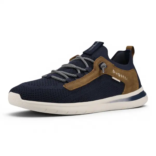 321AWO626950-4163 Bugatti Tenisice Dark Blue Cognac
