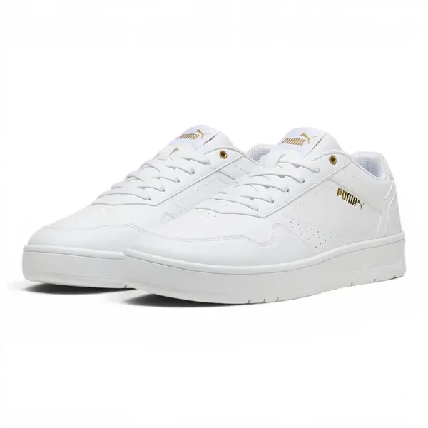 395018-01 PUMA Court Classic  White- Gold