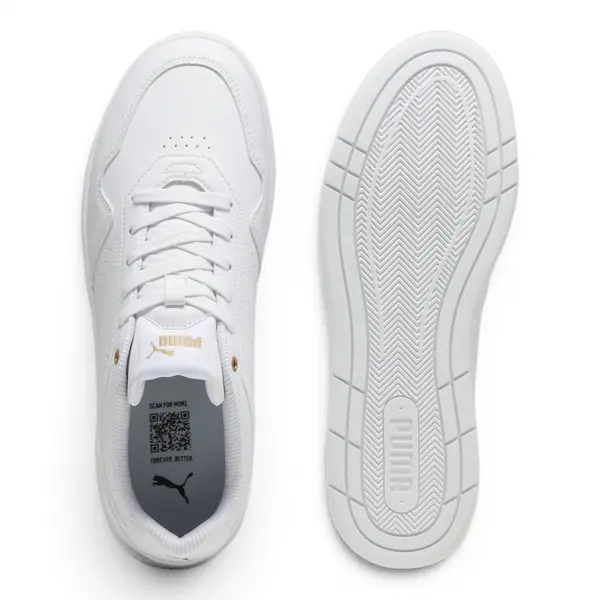 395018-01 PUMA Court Classic  White- Gold