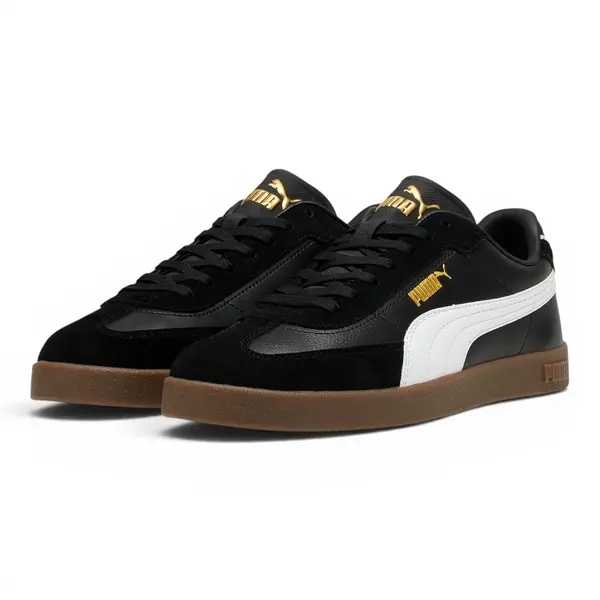 397447-02 Puma Club II Era  Black- White- Gold