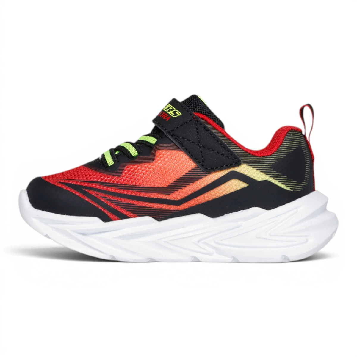 400139N-BKRD Flex-Glow Ultra S-Lights dječje tenisice crno-crvene – Skechers