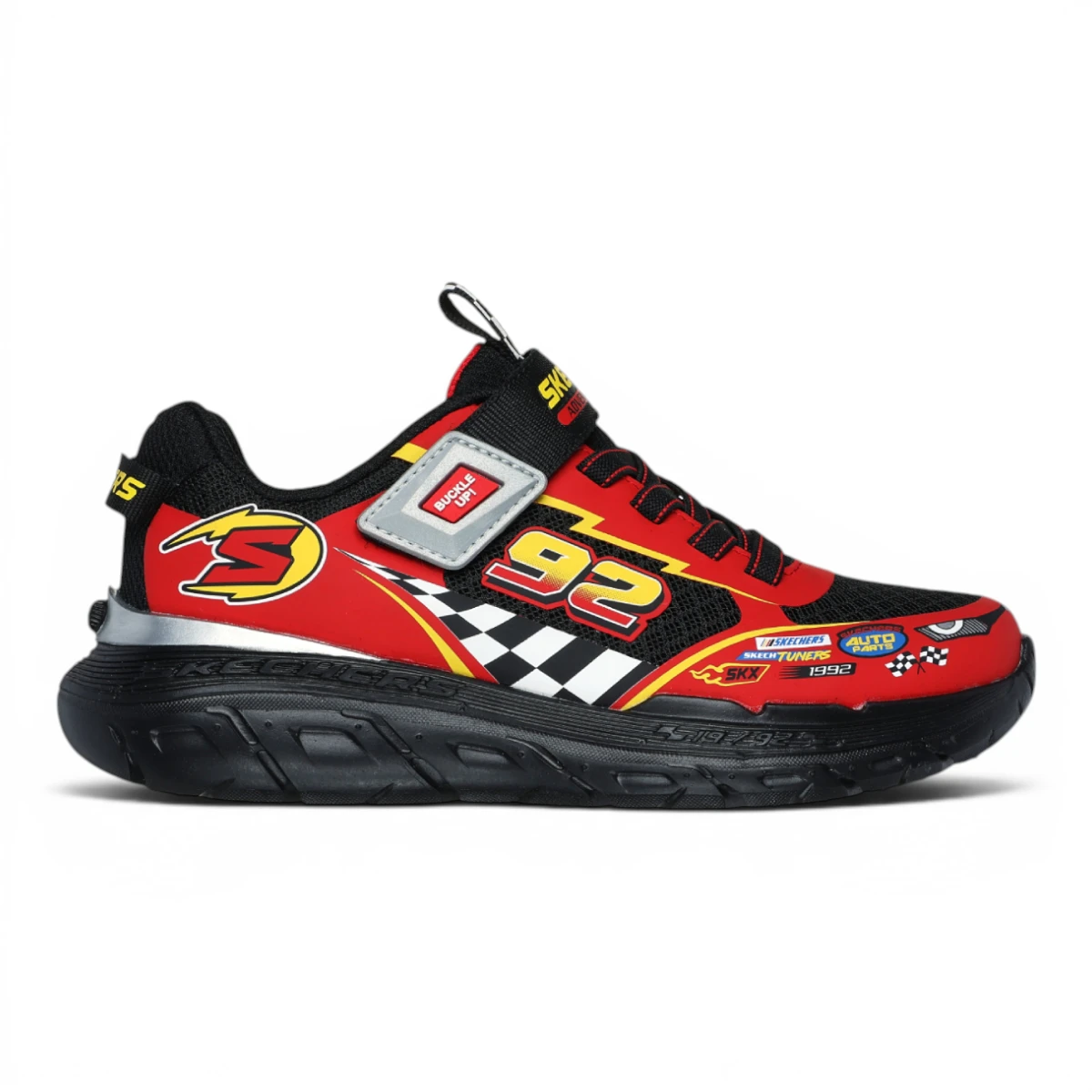 402303L-BKRD S-Lights Vortex 2.0 Veltrox dječje tenisice crno-crvene – Skechers