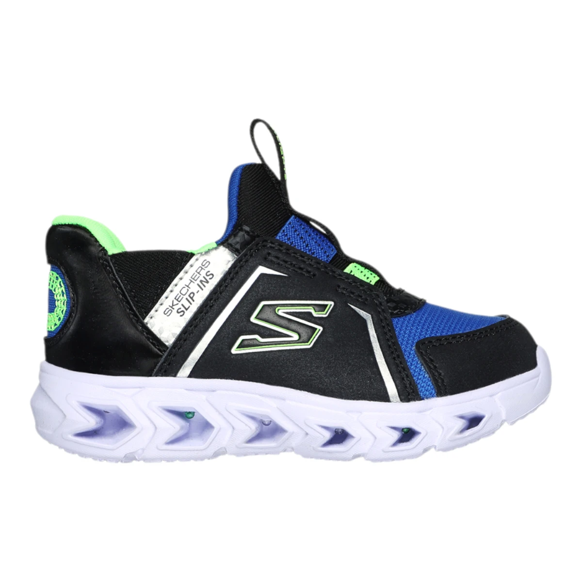 403830N-BBLM Brisk Bright dječje tenisice crno-plavo-lime – Skechers
