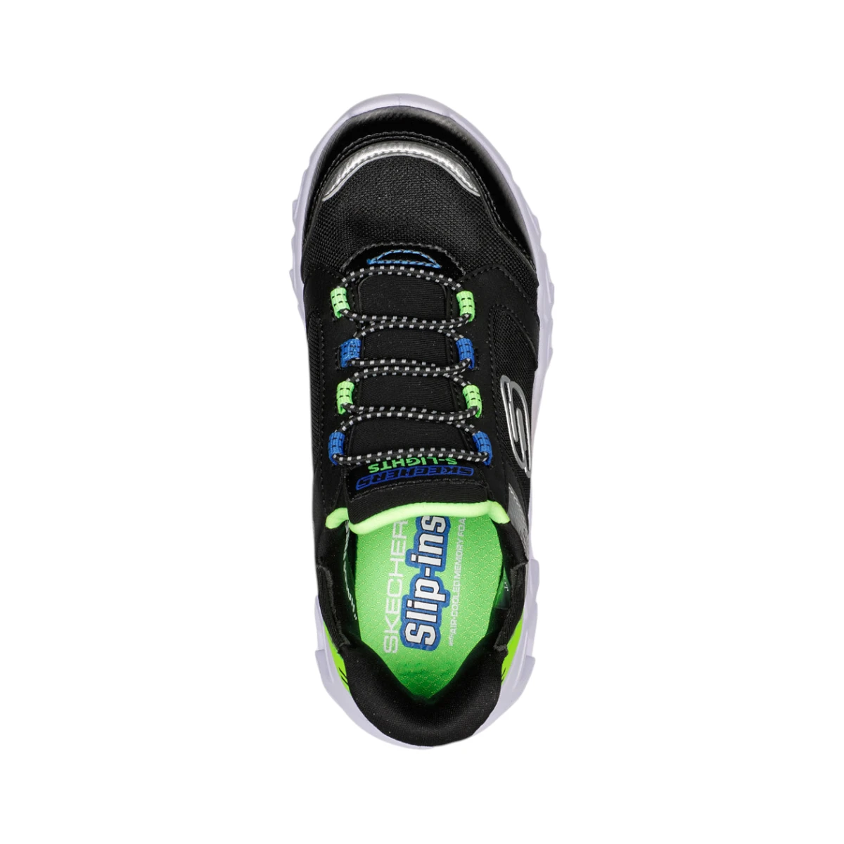 403843L-BKLM Brisk Bright dječje tenisice crno-plavo-lime – Skechers