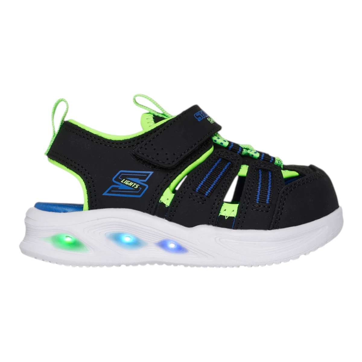 407033N-BKLM Hyper Coast Sola Glow dječje sandale crno-lime – Skechers