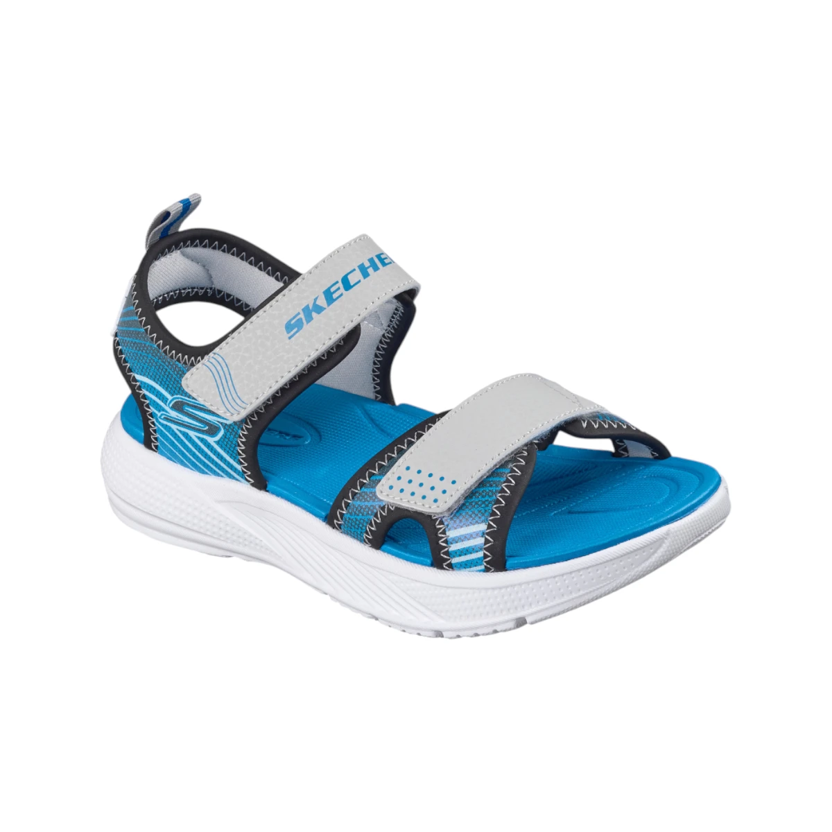 407034L-GYBL Microspec Splash dječje sandale plavo-sive – Skechers