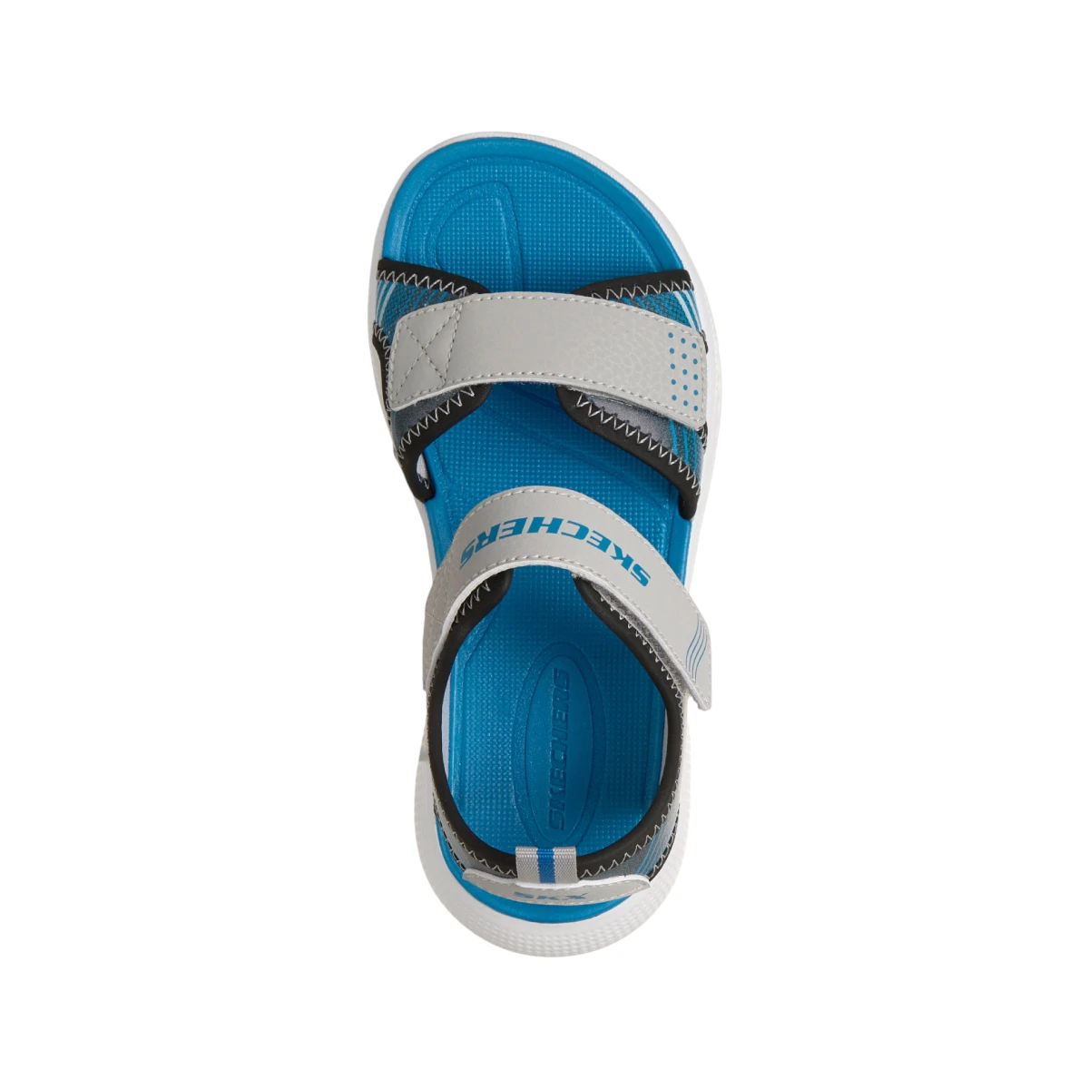 407034L-GYBL Microspec Splash dječje sandale plavo-sive – Skechers