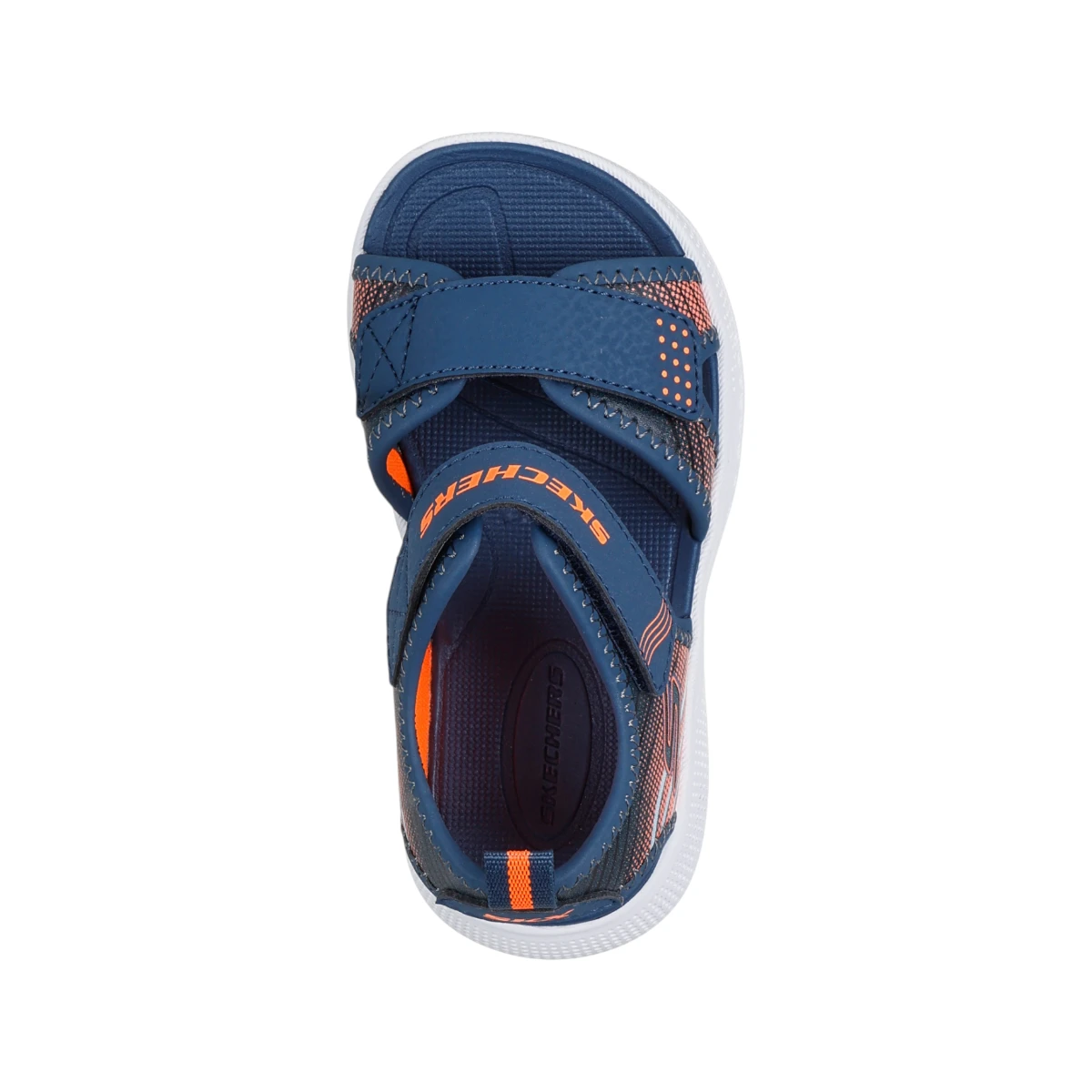 407034N-NVOR Microspec Splash dječje sandale tamno plavo-narančaste – Skechers
