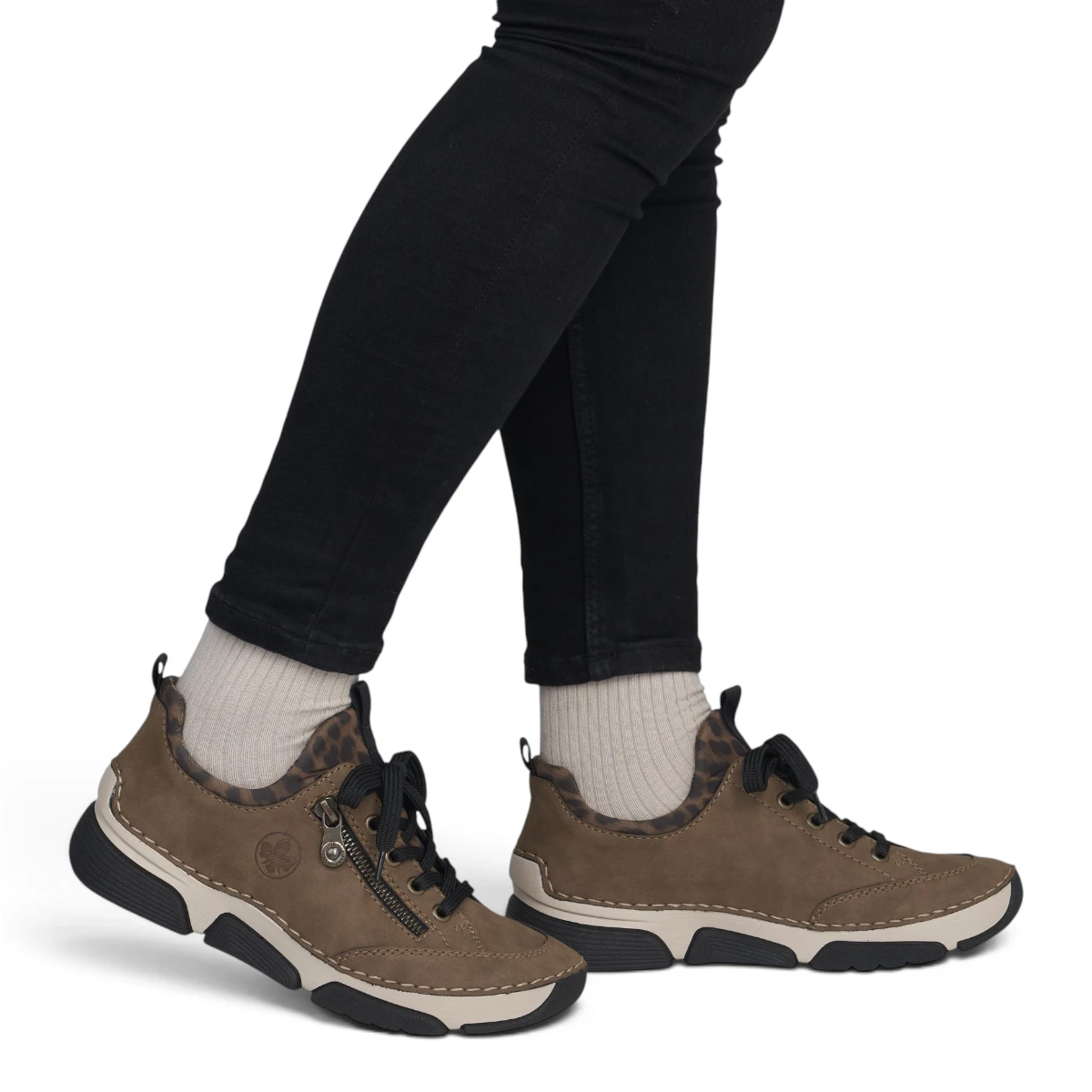 45973-24 Rieker ženska tenisica wood/leo-braun