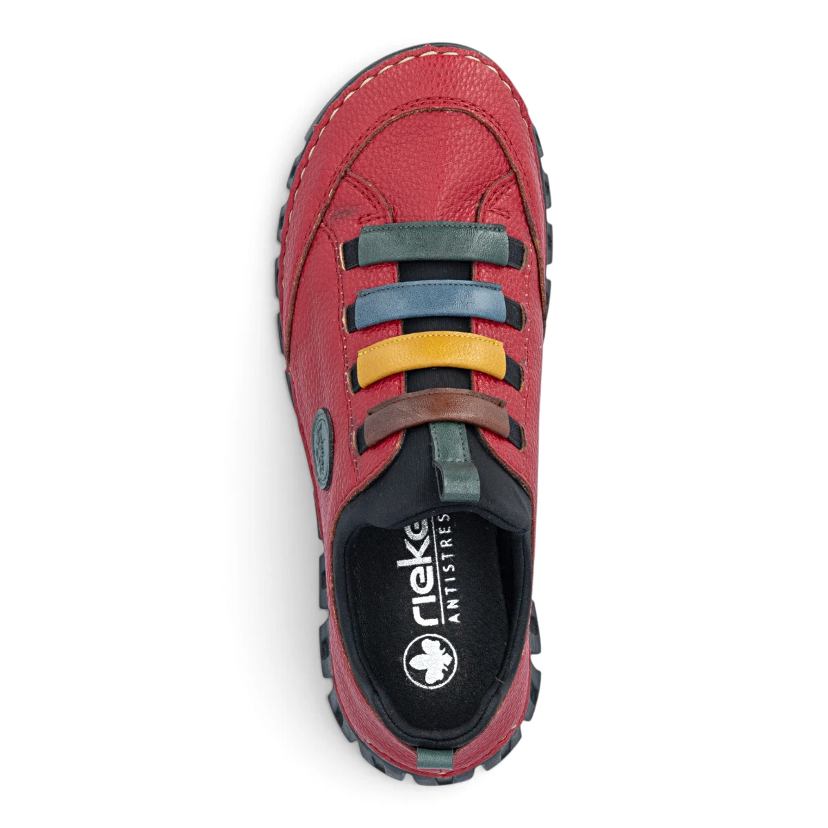57550-33  Rieker ženska tenisica rot/peacock/royal/miele/chestnut/schwarz