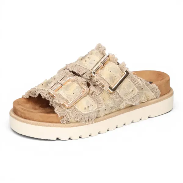 2GO Fashion ženske Natikače – Jeans/Beige