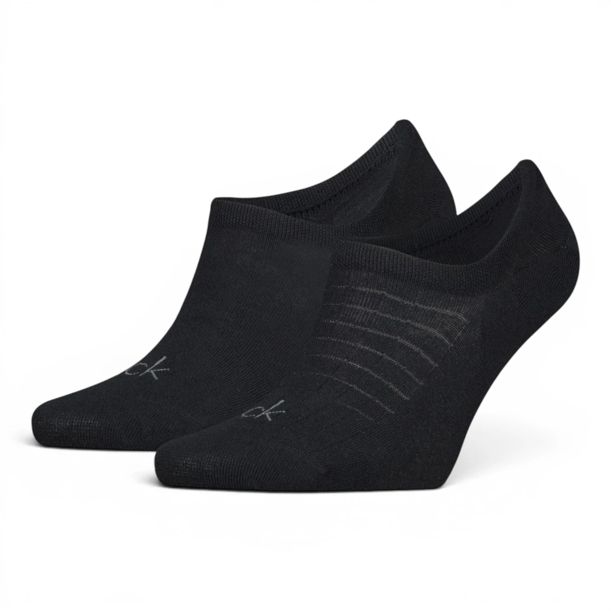 701231366-001-ONE SIZE Crne muške nevidljive čarape s uzorkom 2-pack – Calvin Klein