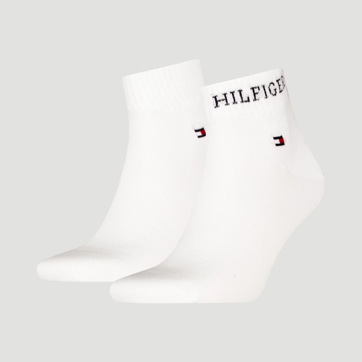 701232466-001 Tommy Hilfiger muške čarape Men Quarter Hilfiger Tab 2P white