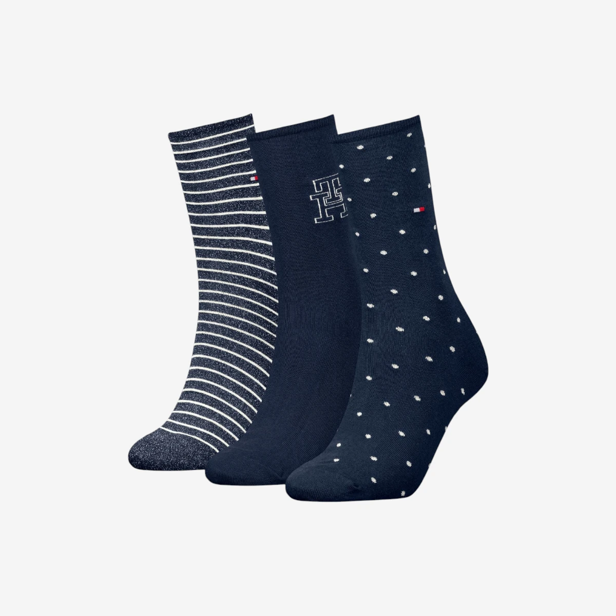701236464-001 Tommy Hilfiger ženske čarape Women Sock 3P Giftbox navy