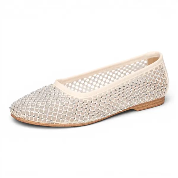 2Go Fashion Ženske Balerinke – Krem bijele (Offwhite)