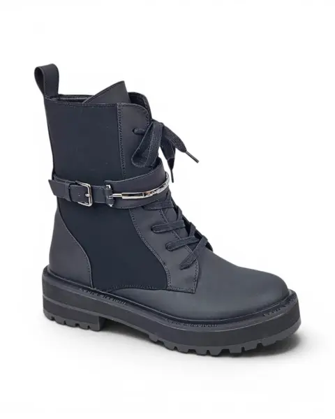8803-BLACK Laura Biagiotti ankleboot MATT BLACK