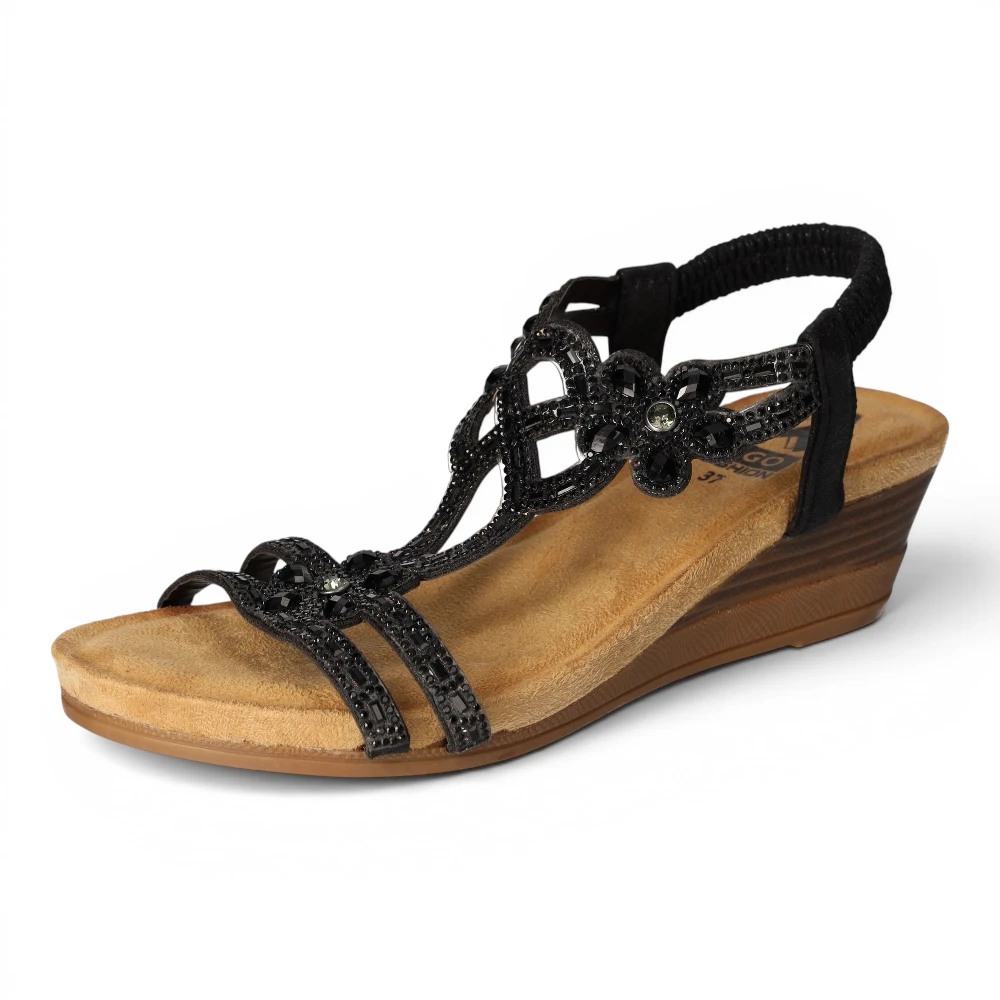 8910806-009 Crne sandale Fashion– 2GO