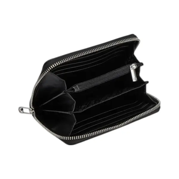 AW0AW16091-BDS-OS TOMMY HILFIGER TH ESSENTIAL SC MED ZA ZENSKI KOZNI NOVCANIK CRNI SREDNJI SA ZIPOM