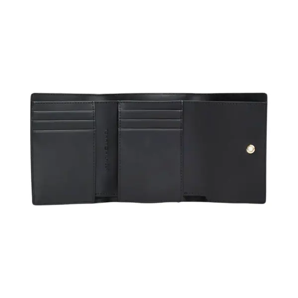 AW0AW17039-BDS TOMMY HILFIGER HER TRIFOLD WALLET ZENSKI KOZNI NOVCANIK CRNI NA TRI PREKLOPA MONOGRAM