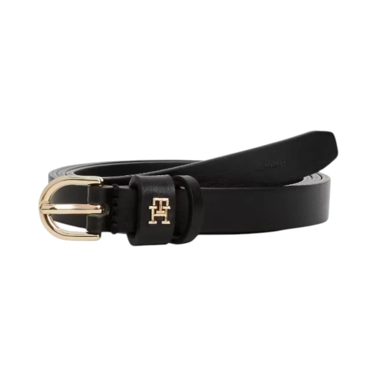 AW0AW17246-BDS TOMMY HILFIGER ESSENTIAL EFFORTLESS 15 ZENSKI KOZNI REMEN CRNI TANKI MONOGRAM KOPCA