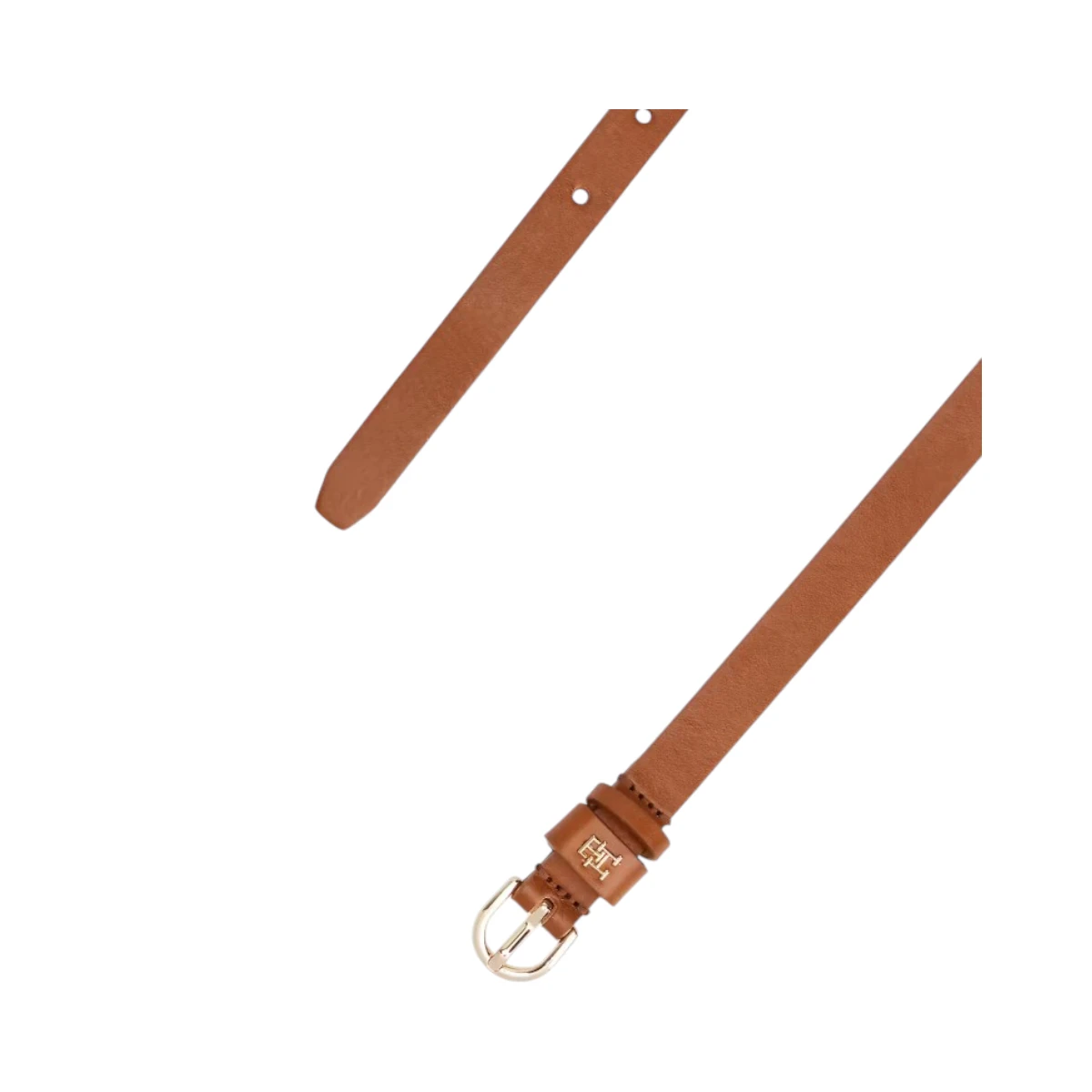 AW0AW17246-GB8 TOMMY HILFIGER ESSENTIAL EFFORTLESS 15 ZENSKI KOZNI REMEN SMEDJI COGNAC TANKI MONOGRAM KOPCA