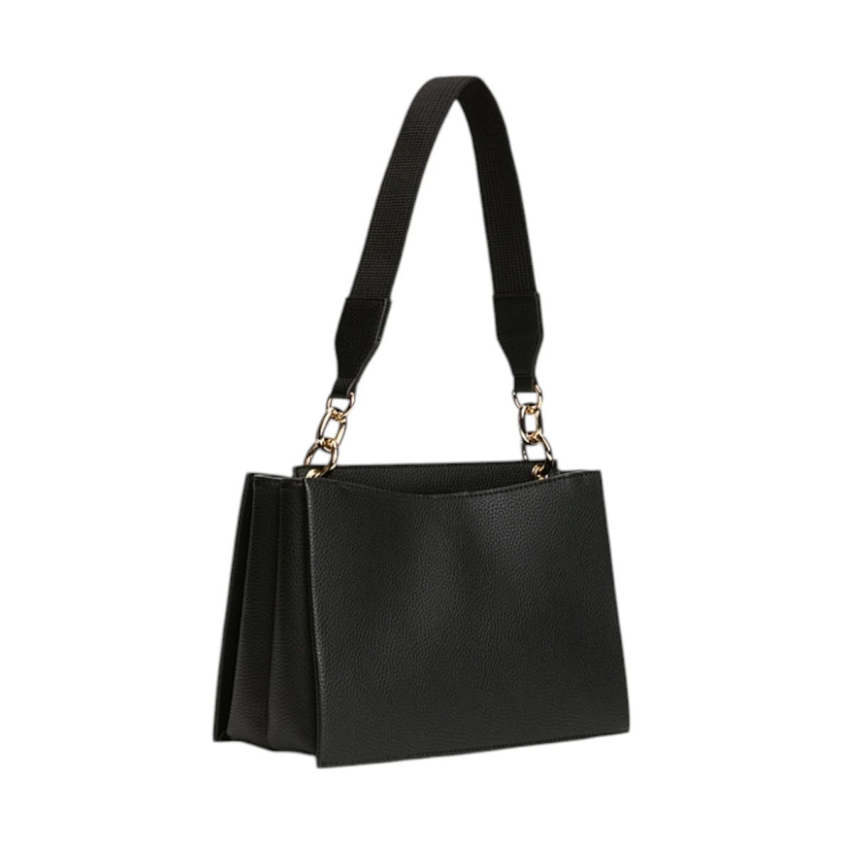 AW0AW17722-BDS-001 TOMMY HILFIGER TH HER MED SATCHEL ZENSKA TORBA CRNA STRUKTURIRANA RUCE RAMENI REMEN GOLD LOGO