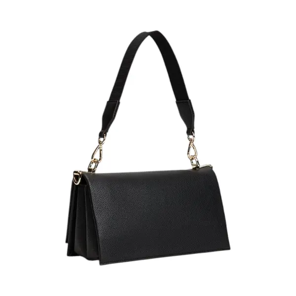 AW0AW17726-BDS TOMMY HILFIGER TH HER MED CROSSOVER ZENSKA TORBICA CRNA SREDNJA PREKO RAMENA GOLD LOGO
