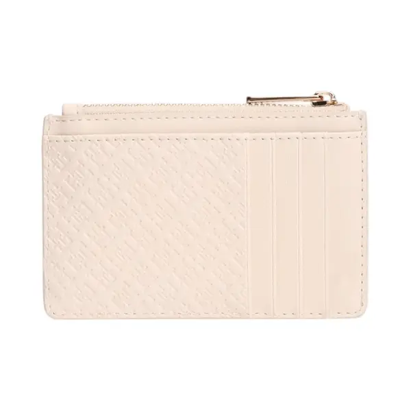 AW0AW18477-AEO TOMMY HILFIGER ICON LONG CC HOLDER MONO ZENSKI NOVCANIK KREM SOFT CREAM UTISNUTI MONOGRAMI GOLD LOGO