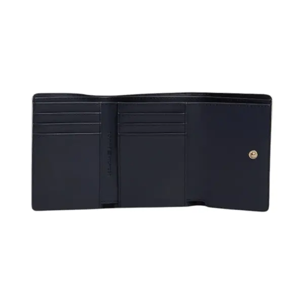 AW0AW18484-AEO TOMMY HILFIGER ICON TRIFOLD MONO ZENSKI NOVCANIK KREM SOFT CREAM NA TROSTRUKI PREKLOP UTISNUTI MONOGRAMI GOLD LOGO