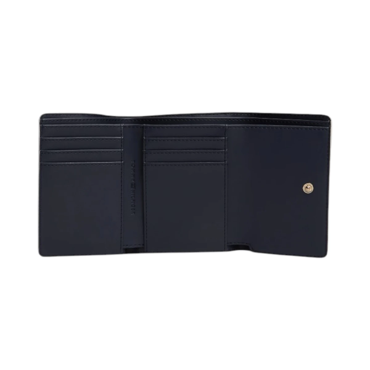 AW0AW18484-AEO TOMMY HILFIGER ICON TRIFOLD MONO ZENSKI NOVCANIK KREM SOFT CREAM NA TROSTRUKI PREKLOP UTISNUTI MONOGRAMI GOLD LOGO