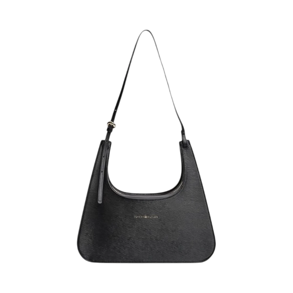 AW0AW18620-BDS TOMMY HILFIGER MODERN SHOULDER BAG ZENSKA TORBICA CRNA PREKO RAMENA GOLD LOGO