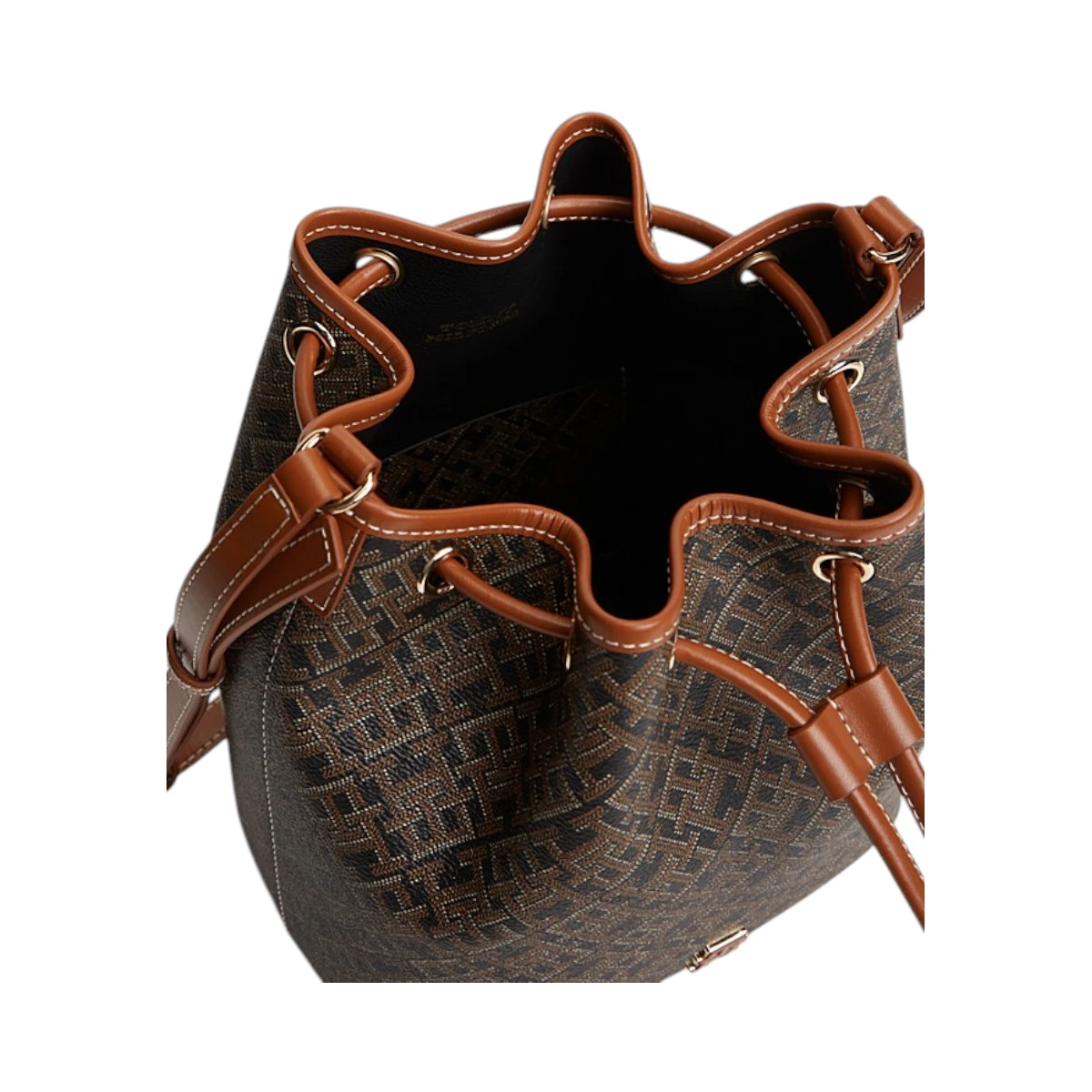 AW0AW18847-0GJ TOMMY HILFIGER MONOPLAY BUCKET LE ZENSKA TORBA CRNI MIX BLACK MIX BUCKET TORBA RUCKA REMEN GOLD LOGO