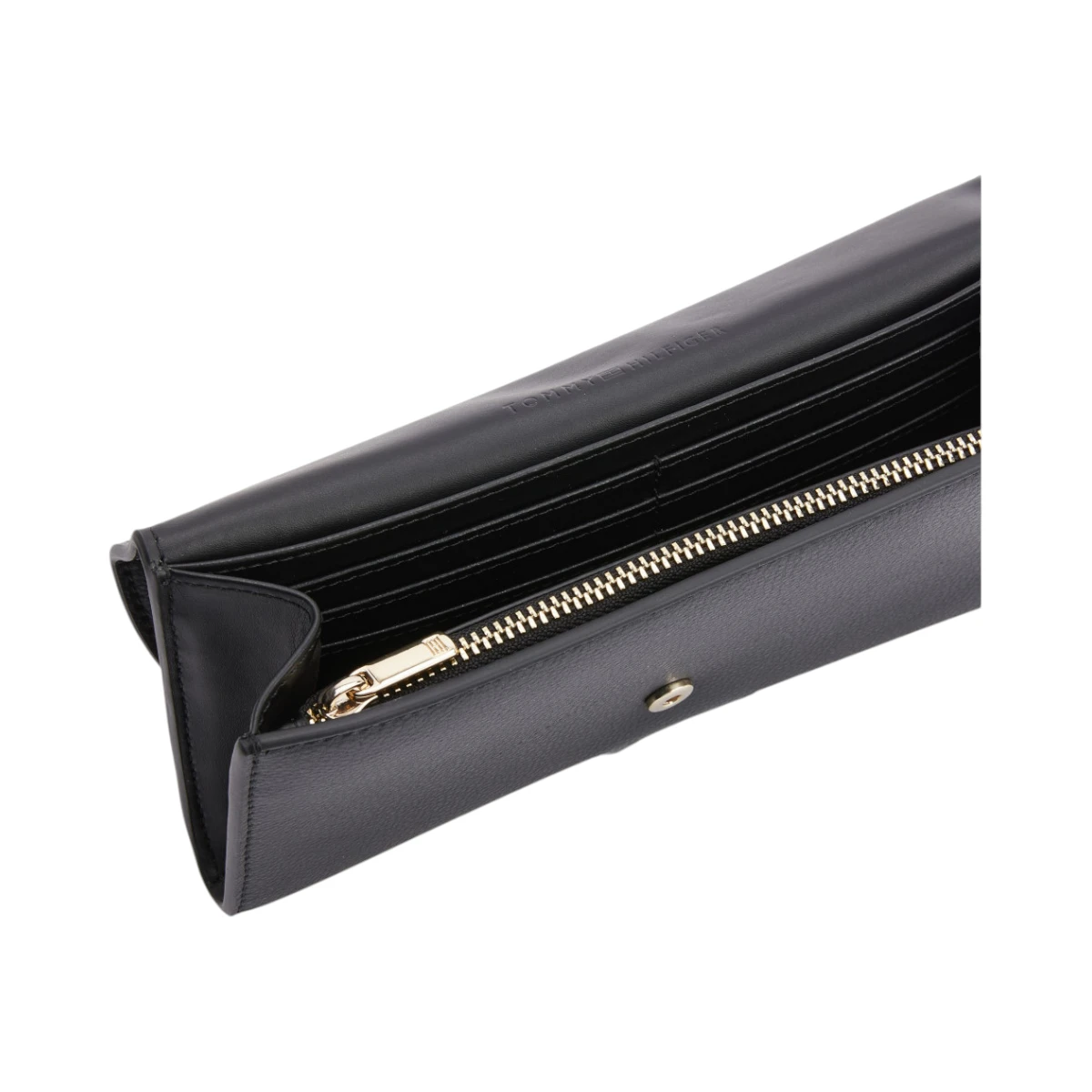 AW13657-BDS TOMMY HILFIGER TOMMY LIFE LARGE WALLET ZENSKI NOVCANIK CRNI VELIKI ZIP AROUND GOLD LOGO