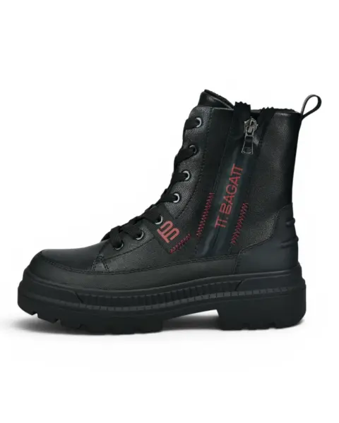 Ženske gležnjače Bagatt Black – urbana elegancija na nisku petu