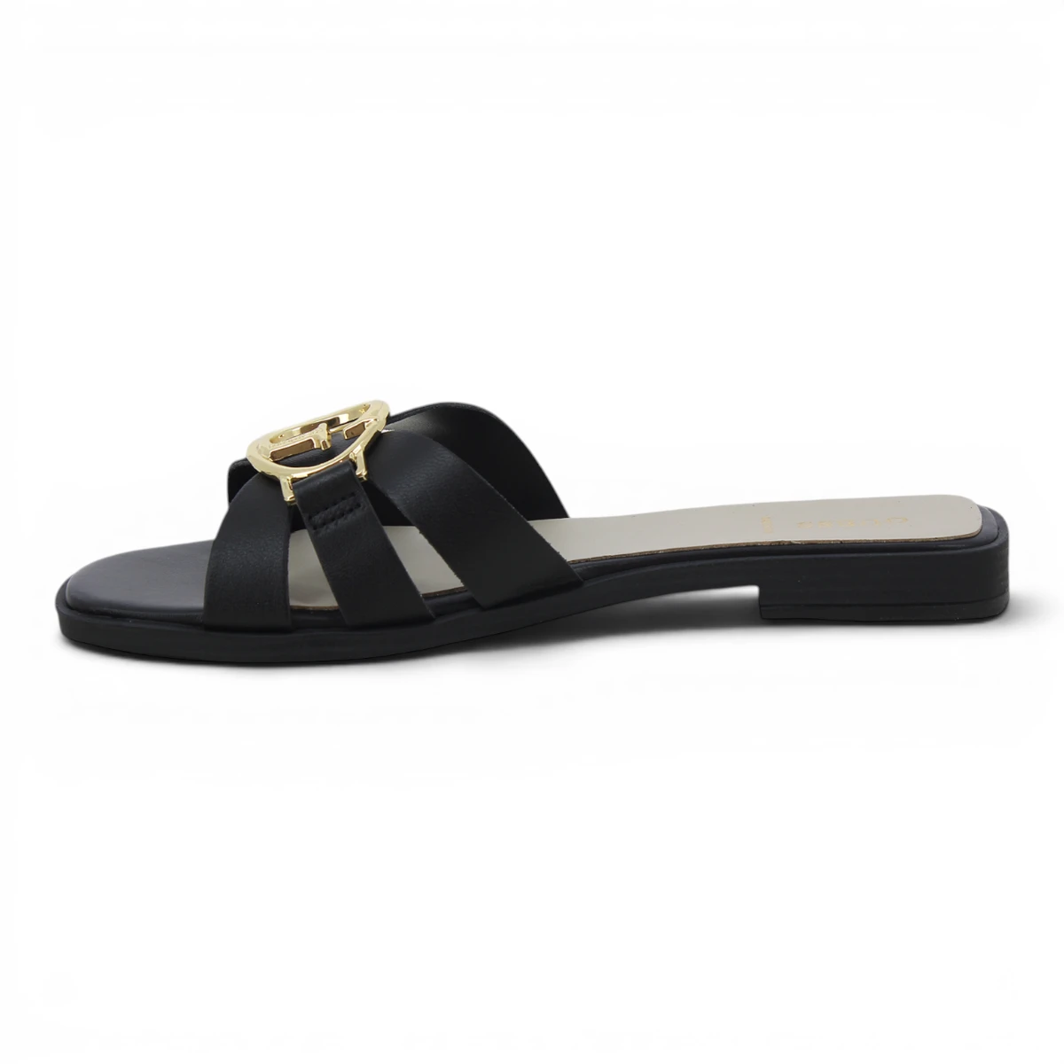 FLJSYMLEA03-BLACK- Guess ženska natikača SYMO BLACK