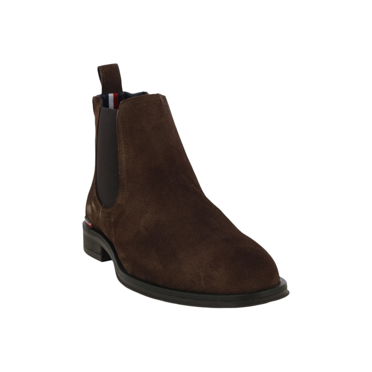 FM0FM04757-GT6 Tommy Hilfiger muške gležnjače Core RWB Suede Chelsea smeđe
