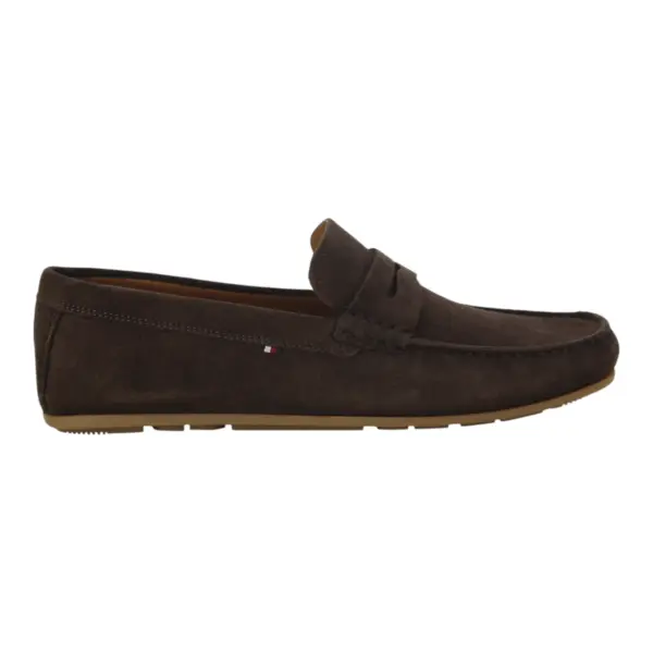 Tommy Hilfiger muške mokasinke Casual Suede Driver FM0FM04998-GT6-Smeđa (Cocoa)