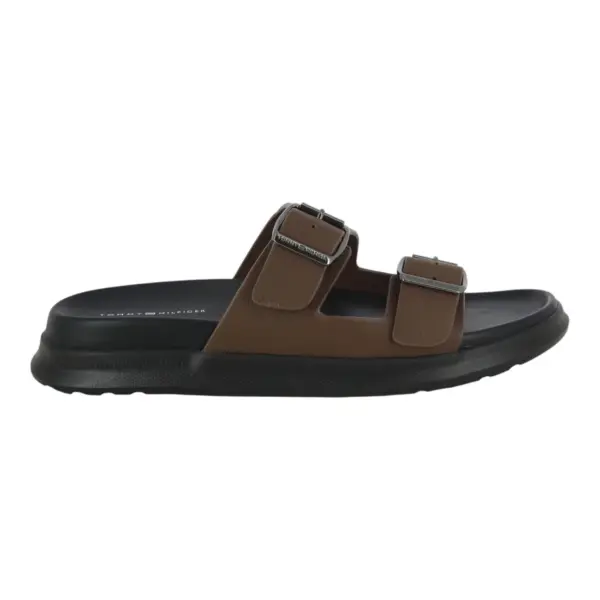 Tommy Hilfiger muške kožne sandale D Density Hilfiger Lth Sand FM0FM05414-GV0