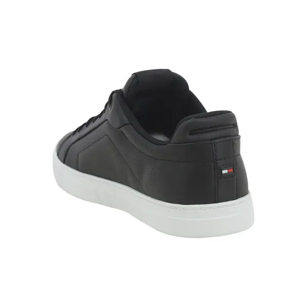 FM0FM05483-BDS Tommy Hilfiger muške kožne tenisice Icon Court Pinperf crne