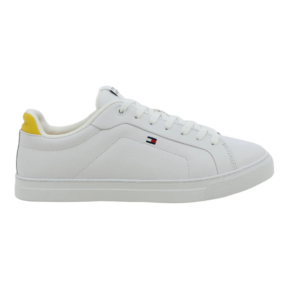 FM0FM05483-YBS Tommy Hilfiger muške kožne tenisice Icon Court Pinperf bijele