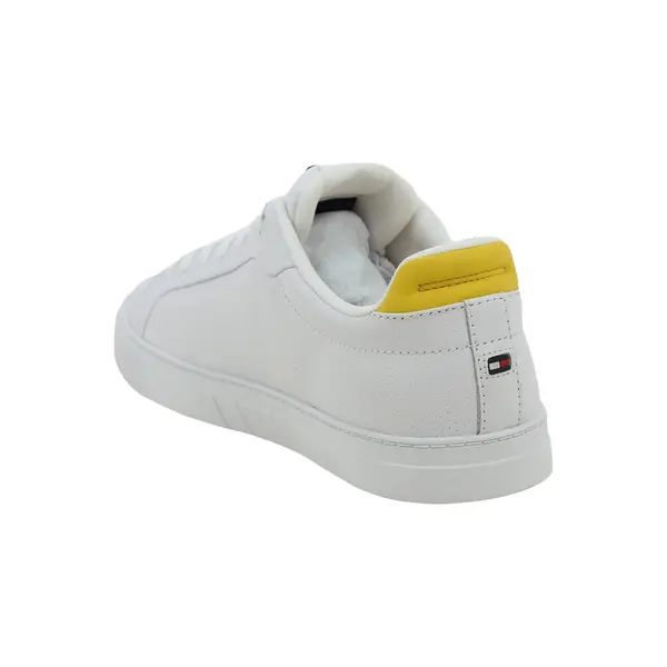 FM0FM05483-YBS Tommy Hilfiger muške kožne tenisice Icon Court Pinperf bijele