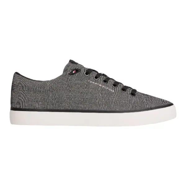 FM0FM05818-BDS Tommy Hilfiger muške platnene tenisice TH Hi Vulc Core Low Chambray crne