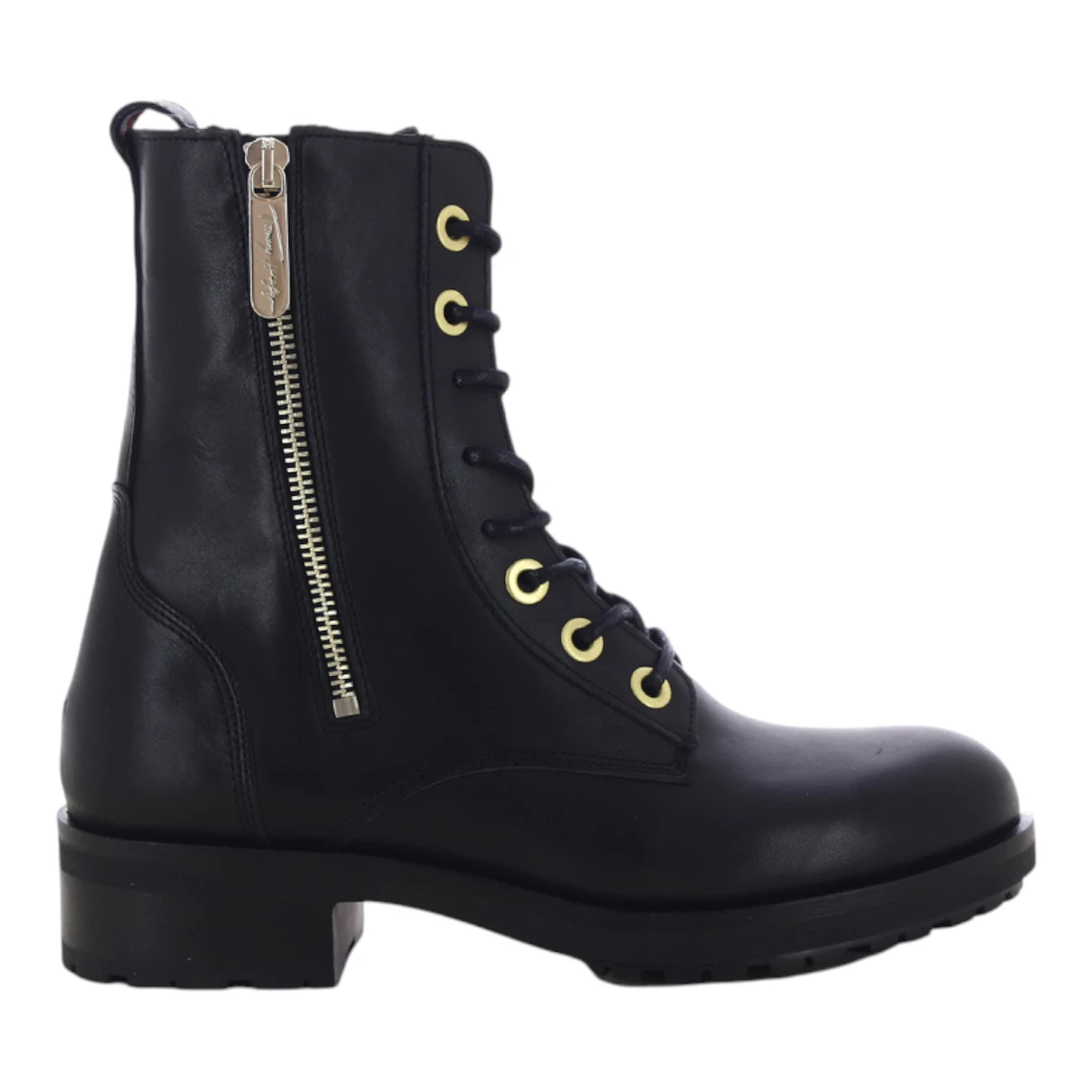 FW06800-BDS Tommy Hilfiger ženske kožne gležnjače TH Essentials Biker Boot crne