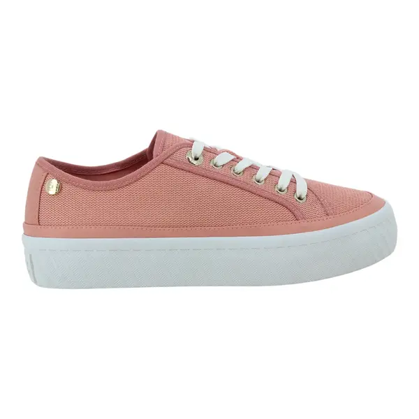 FW0FW07156-TQS Tommy Hilfiger ženske platnene tenisice Platform Vulcanized roza