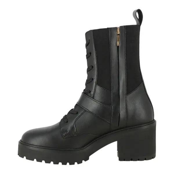 FW0FW07526-BDS Tommy Hilfiger ženske kožne gležnjače Tommy Belt Leather Boot crne